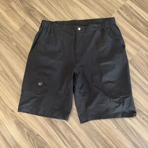 Pearl‎ iZumi Shorts Mens XL Black Elastic Waist Cycling Casual Pockets Stretch